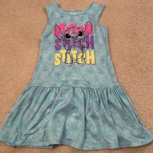 Disney Lilo & Stitch Tie Dye Dress Blue Pink Purple Yellow Size 6-6X